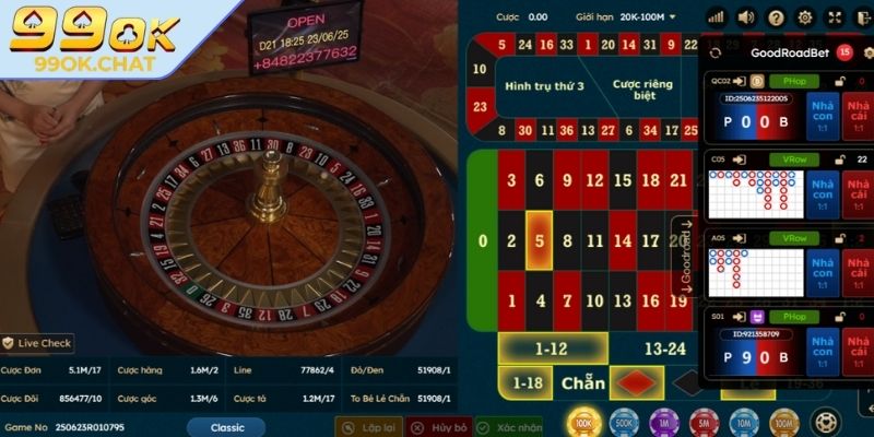 Các hình thức cược quan trọng trong Roulette 99OK